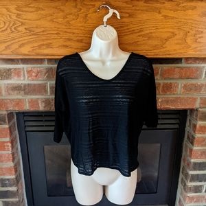 Tea n Rose black burnout top size medium